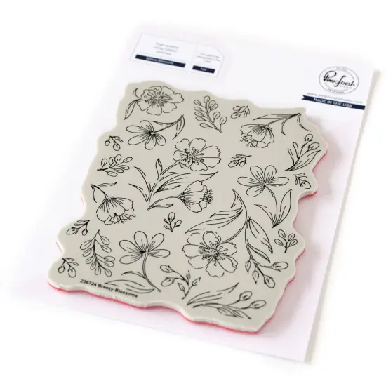 Pinkfresh Studio Cling Stamp Set 4.25"X5.5"-Breezy Blossoms {1}