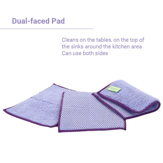 Dual-faced Pad, Multipurpose pad, No detergent needed(3 sets) {2}