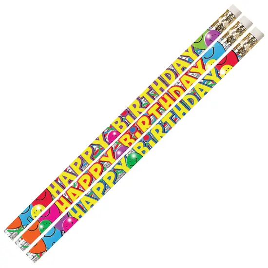 Birthday Bash Motivational/Fun Pencils, 12 Per Pack, 12 Packs {1}