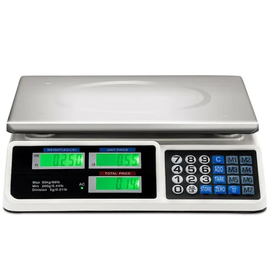 66Lbs Digital Weight Scale Price Computing Retail Count Scale Food Meat Scales {1}