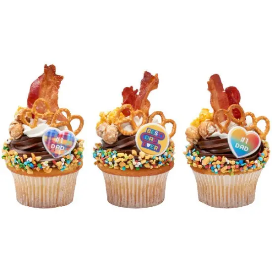 #1 Dad Assortment Cupcake Rings, 12ct {4}