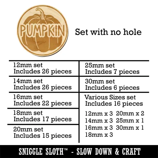 Pumpkin Text with Image Flavor Scent Fall Thanksgiving Halloween Mini Wood Shape Charms Jewelry DIY Craft {1}