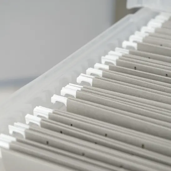 IRIS USA Letter Legal Size Plastic File Box, Home Organizing Storage Container {3}