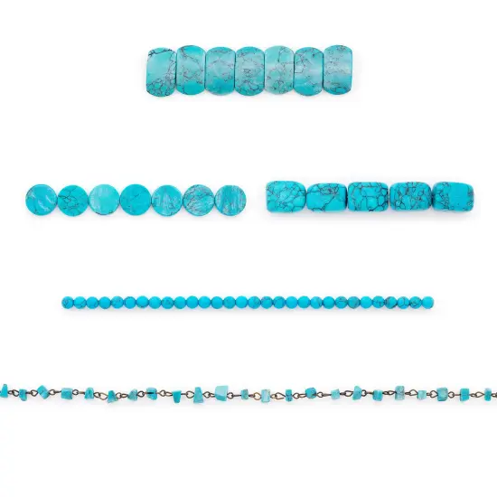 Turquoise Gemstone Bead Collection for Jewelry Making Value Pack {1}