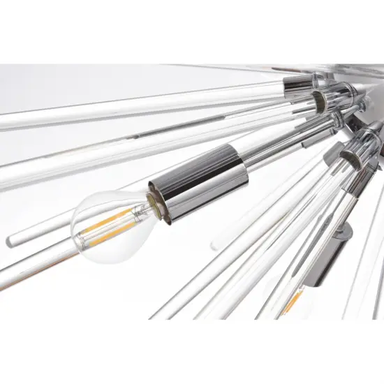 Sienna 36 inch crystal rod pendant in chrome {6}