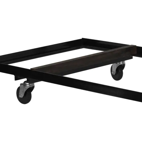 Emma and Oliver Folding Table Dolly for 30''W x 72''D Rectangular Folding Tables Black {5}