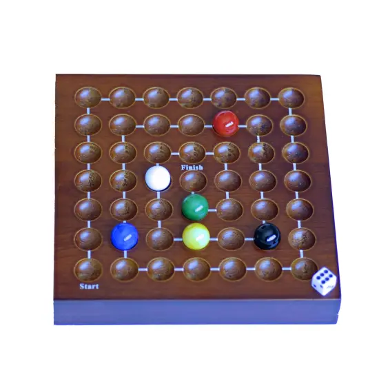 WE Games Cat & Mouse Wooden Travel Game with Marbles - 5 inches {2}