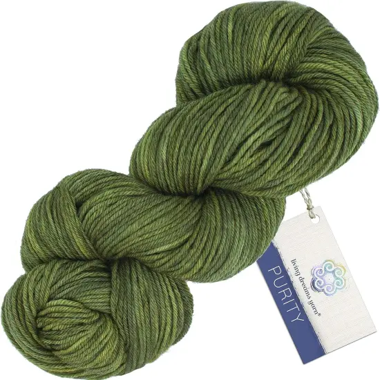 Living Dreams Purity: Organic Merino DK Yarn. Pacific Northwest Hand Dyed. Ginkgo {1}