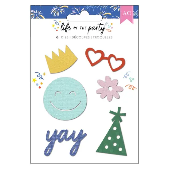 American Crafts Life Of The Party Metal Die Set-6/Pkg {1}