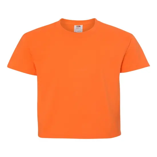 12 Pack: Fruit of the Loom&reg; Youth Short Sleeve Crew Neck T-Shirt Safety orange {1}