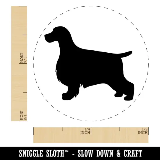 English Cocker Spaniel Dog Solid Self-Inking Rubber Stamp for Stamping Crafting Planners Orange {1}