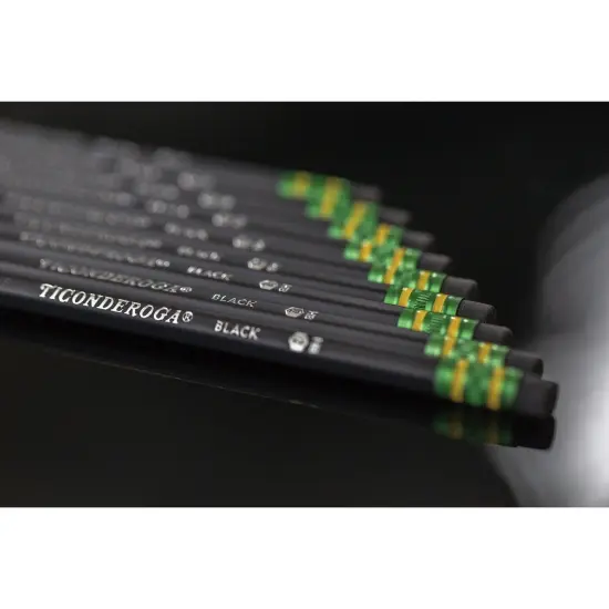 Wood-Cased Pencils, Black, 12 Per Pack, 3 Packs {5}