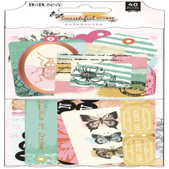 Beautiful Things Noteworthy Die-Cuts 40/Pkg-Noteworthy {1}