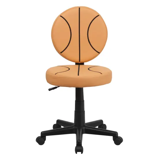 Emma and Oliver Sports Swivel Task Office Chair Black and Orange {3}