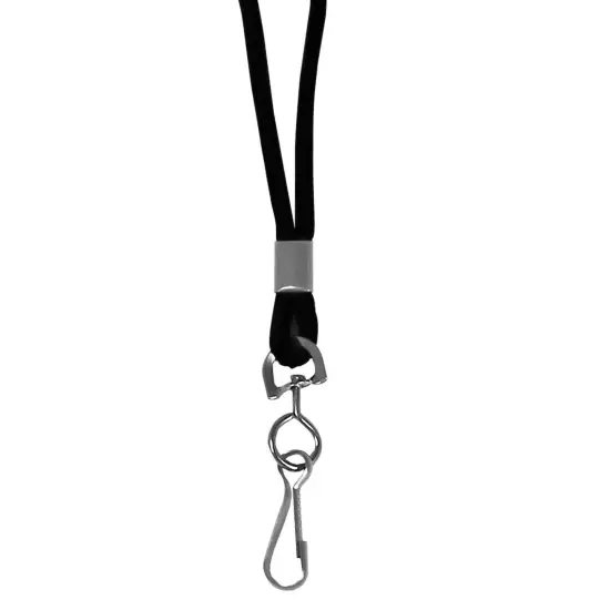 Standard Lanyard, Black, Swivel Hook, Pack of 24 {2}