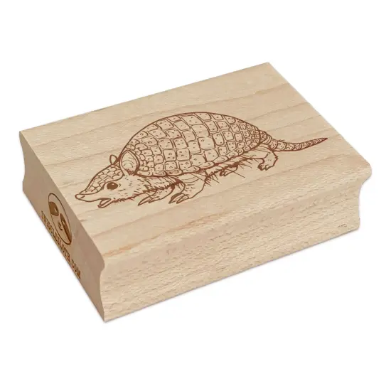 Screaming Hairy Armadillo Rectangle Rubber Stamp for Stamping Crafting {7}
