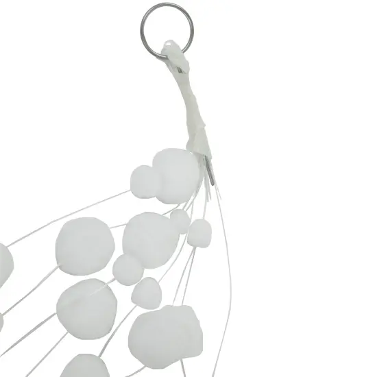 Northlight 4' White Plush Snowball Christmas Garland {4}