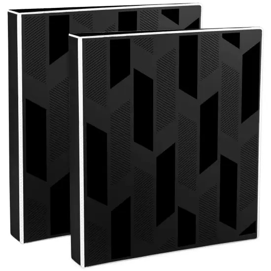 Avery Dual Effect Heavy-Duty 3 Ring Binder, 1 Inch Slant Rings, 2 Black Binders (46027) {1}