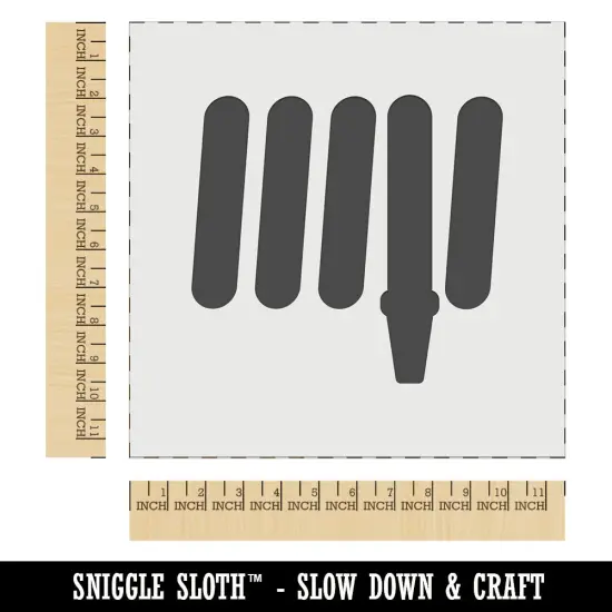 Fire Hose Firefighter Icon Wall Cookie DIY Craft Reusable Stencil {1}