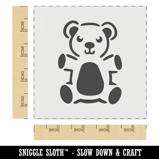 Cuddly Teddy Bear Wall Cookie DIY Craft Reusable Stencil {7}