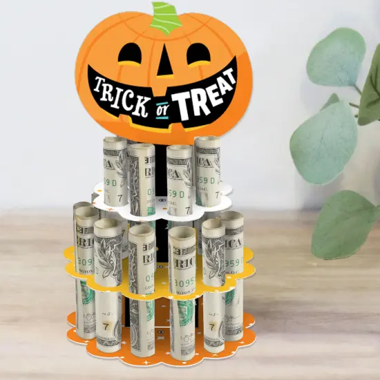 Big Dot of Happiness Jack-O'-Lantern Halloween - DIY Kids Halloween Party Money Holder Gift - Cash Cake {1}