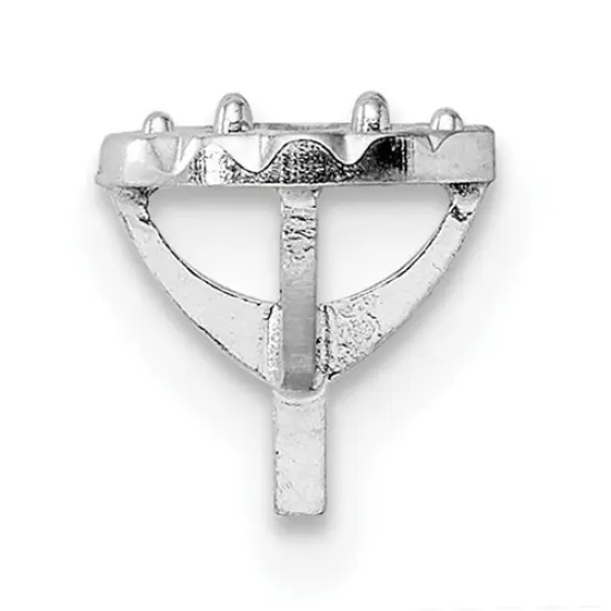 14K White Gold 4 Prong Marquise Peg Illusion Head 2.4mm {2}