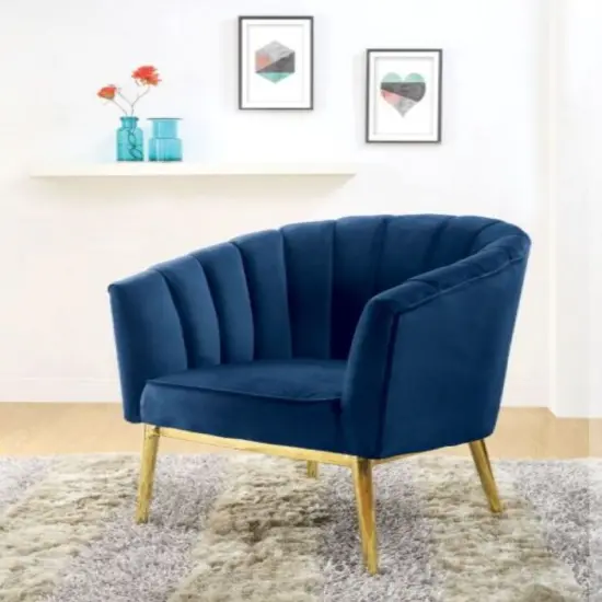 Colla Blush Accent Chair Midnight Blue {1}
