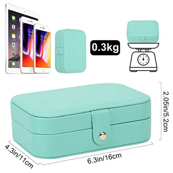 Jewelry Box, Travel Jewelry Organizer Case Small Jewelry Storage and Organizers Craft Containers Travel Mini Organizer/GREEN {6}