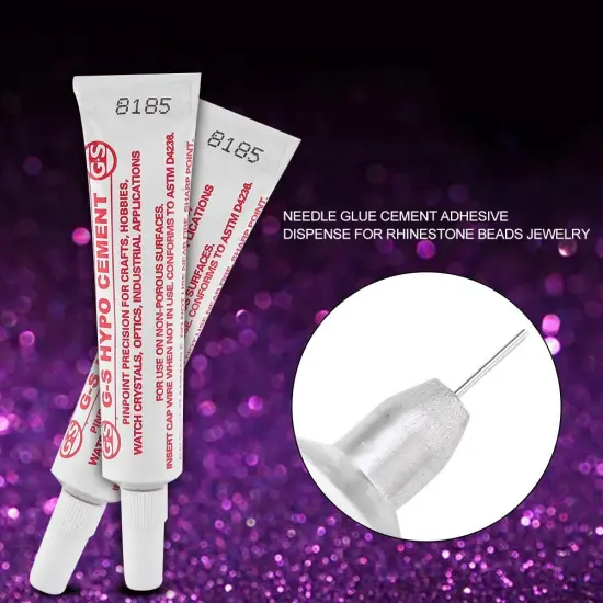 Jewelry Glue Needle Glue Pinhole Cement Adhesive Dispense for for Beads, Rhinestones, Pearls and otherJewelry {2}