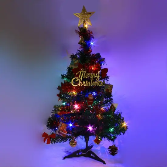 2 FT Artificial Small Mini Tabletop Christmas Tree {3}