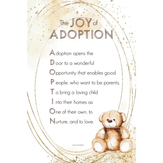 Dexsa Joy Of Adoption Inspirational Wood Plaque 6 inches x 9 inches {1}