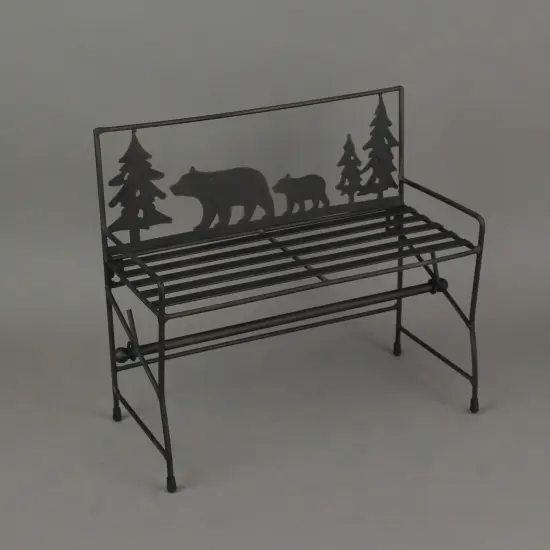 Metal Bear Wall Hanging Kitchen Paper Towel Rack Cabin Bench Accessories Holder {5}