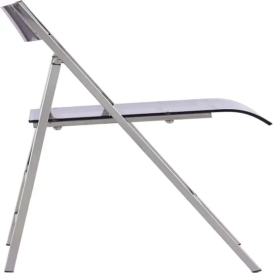 ISL Furnishings- Kasper Flex Luxury Modern Folding Chairs LuciteSilver - 2 PK {3}