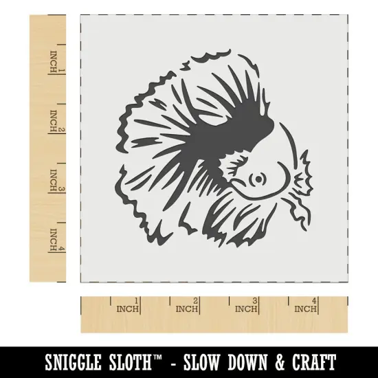 Fancy Betta Fish Wall Cookie DIY Craft Reusable Stencil {6}