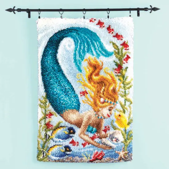 HerrschnersEnchanted Mermaid Latch Hook Kit Multi {1}