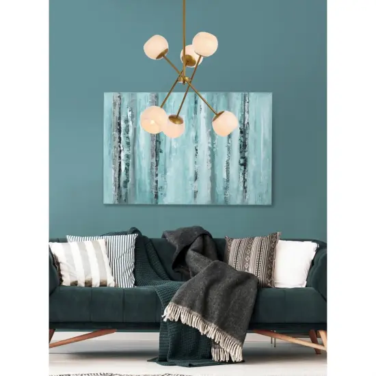 Axl 24 inch pendant in brass with white shade {2}