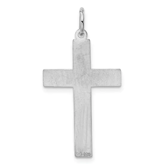 Sterling Silver Cross Charm Jewerly 30mm x 15mm {3}