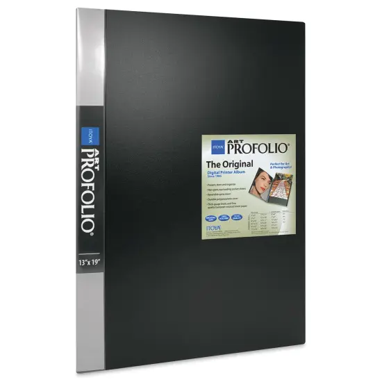 Itoya Original Art Profolio - 19" x 13", Black, Portrait, 24 Pages {1}