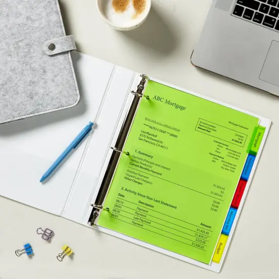 Avery Dividers for 3 Ring Binders, 5-Tab Binder Dividers, Plastic Binder Dividers, Insertable Big Tab, Multicolor, 3 Sets (71900) {3}