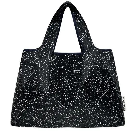 Wrapables Large Foldable Tote Nylon Reusable Grocery Bags, Constellations {3}