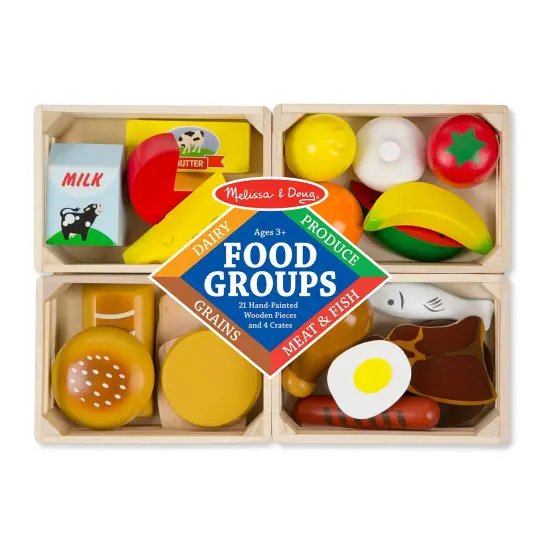 Food Groups - Wooden Play Food in Crates {2}