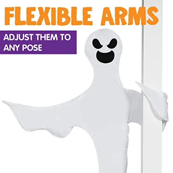 JOYIN 53” Halloween Bendable Tree Wrap Ghost Decoration for Halloween Outdoor, Lawn Decor, Tree, Pilar Decorations, Ghost Party Supplies {6}
