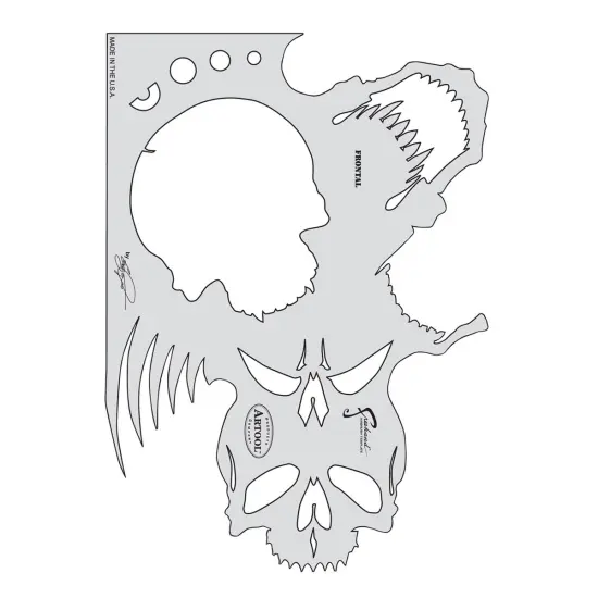 Iwata Artool Freehand Template - Skull Master The Frontal {2}
