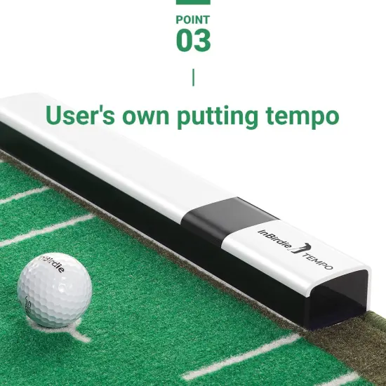 InBirdie Tempo Putting mat with a Digital Feedback on Putting Swing Tempo and Distance and Direction, Free Fun Game app, Putting Green Training aid {4}