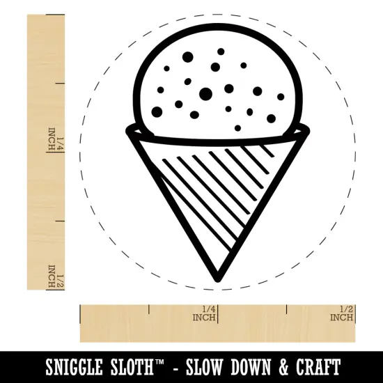Snow Cone Shaved Ice Self-Inking Rubber Stamp for Stamping Crafting Planners Pink {1}