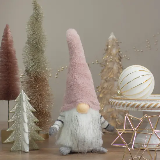 Northlight LED Lighted Nose Christmas Gnome Figure - 14" - Pink and White {3}