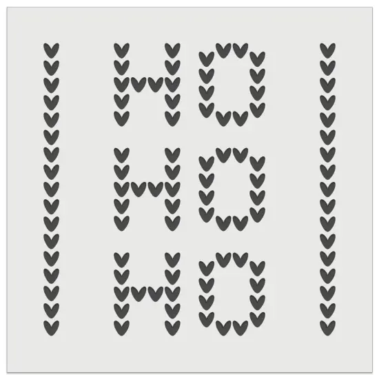 Knit Ho Ho Ho Christmas Wall Cookie DIY Craft Reusable Stencil {2}