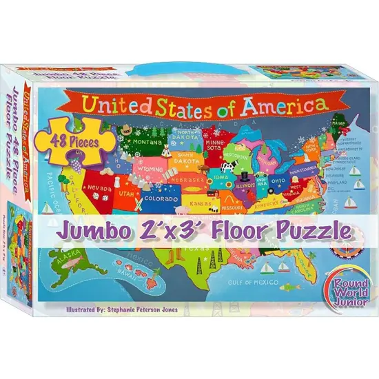 United States Floor Puzzle for Kids, 48 Pieces {2}