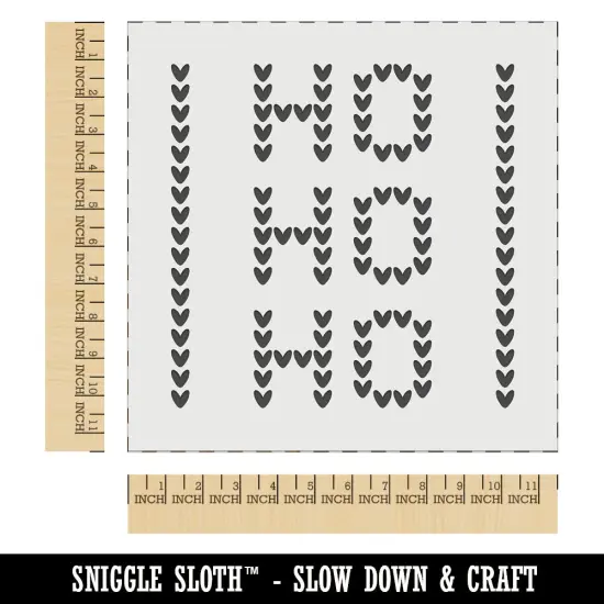 Knit Ho Ho Ho Christmas Wall Cookie DIY Craft Reusable Stencil {1}