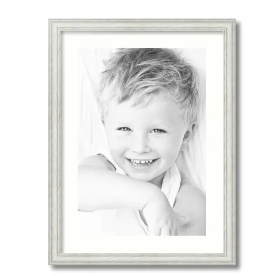 ArtToFrames 17x23" Matted Picture Frame with 13x19" Single Mat Photo Opening Framed in 1.25" White and 2" Mat (FWM-4098-17x23) {4}